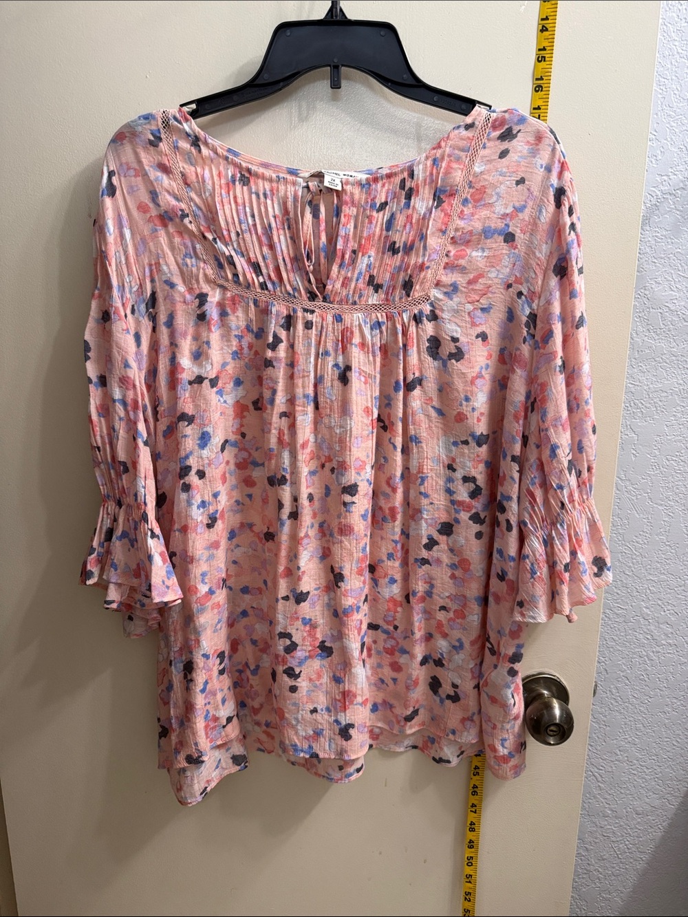Zac & Rachel Pink Floral Peasant Tunic